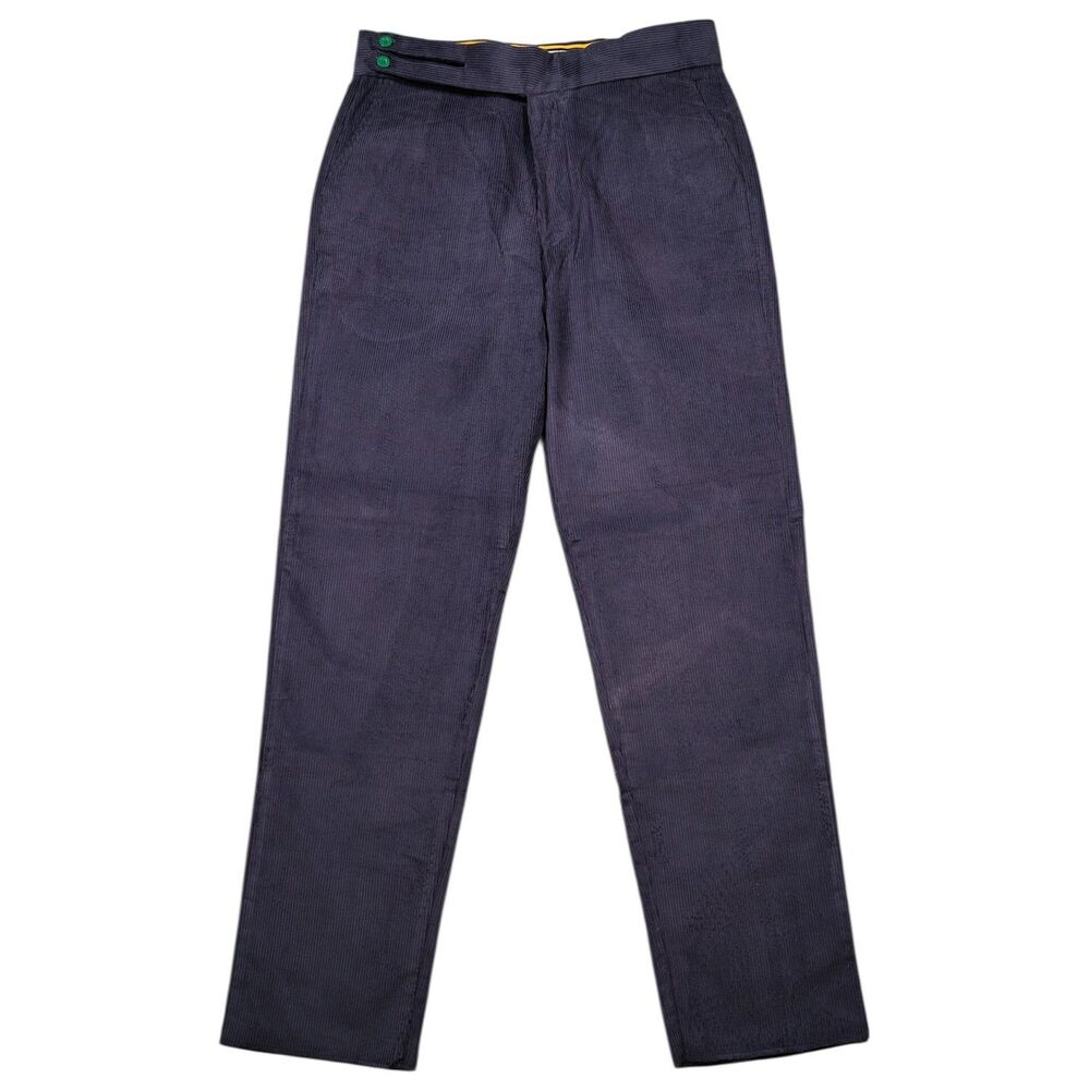 Mens 34 Gurkha Pants Eggplant Purple Corduroy High Waist Flat Front Straight Fit - Picture 2 of 7